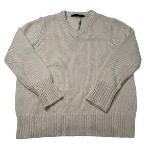 Jenni Kayne Cashmere Kate V-Neck Sweater in Ivory